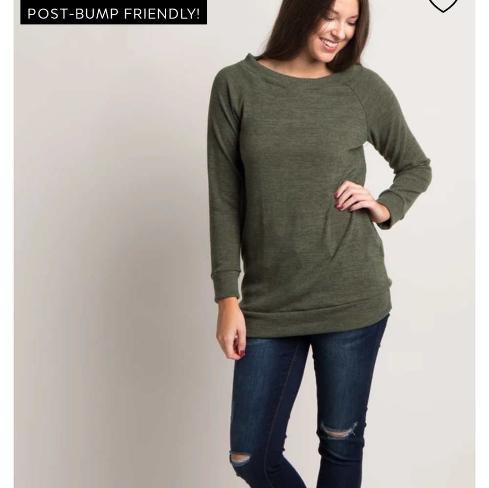 Pinkblush Olive Basic Maternity Sweater - image 6